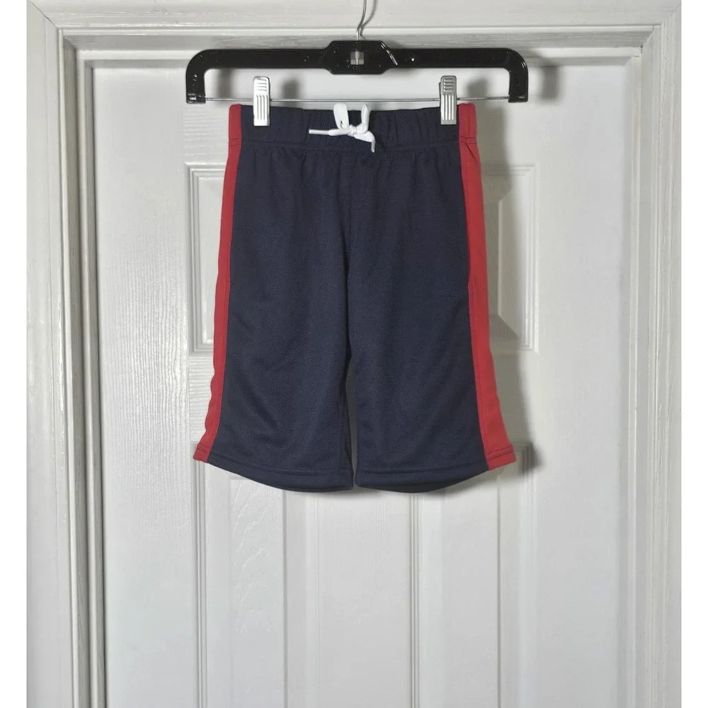 Hannah Anderson Athletic Boys Shorts Size 5 Navy Blue Red‎ Stripe
